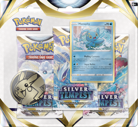 Pokemon | Silver Tempest | 3 Pack Blister | Manaphy