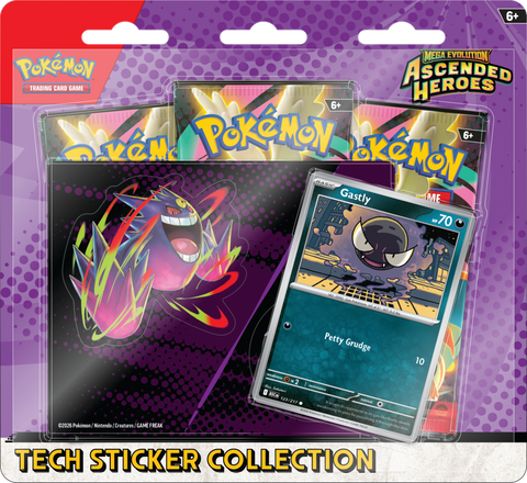 Pokemon | Ascended Heroes | Tech Sticker Collection | Gastly