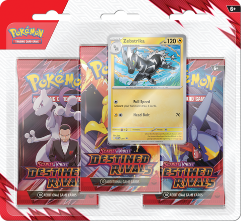 Pokemon | Destined Rivals | 3 Pack Blister | Zebstrika