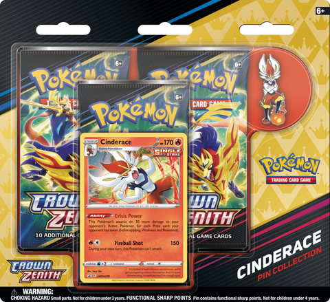 Pokemon | Crown Zenith | Pin Collection | Cinderace
