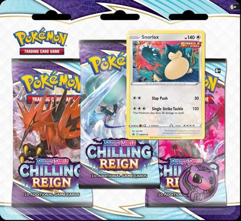 Pokemon - Chilling Reign - 3 Pack Blister - Snorlax